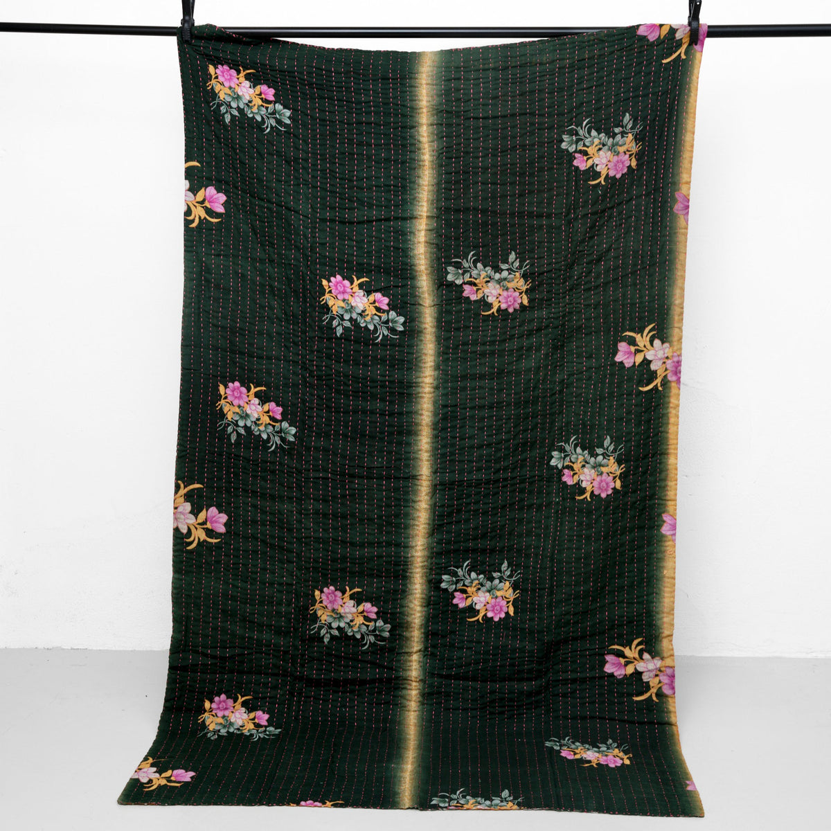 Unika sari kantha tæppe 120 x 200 cm