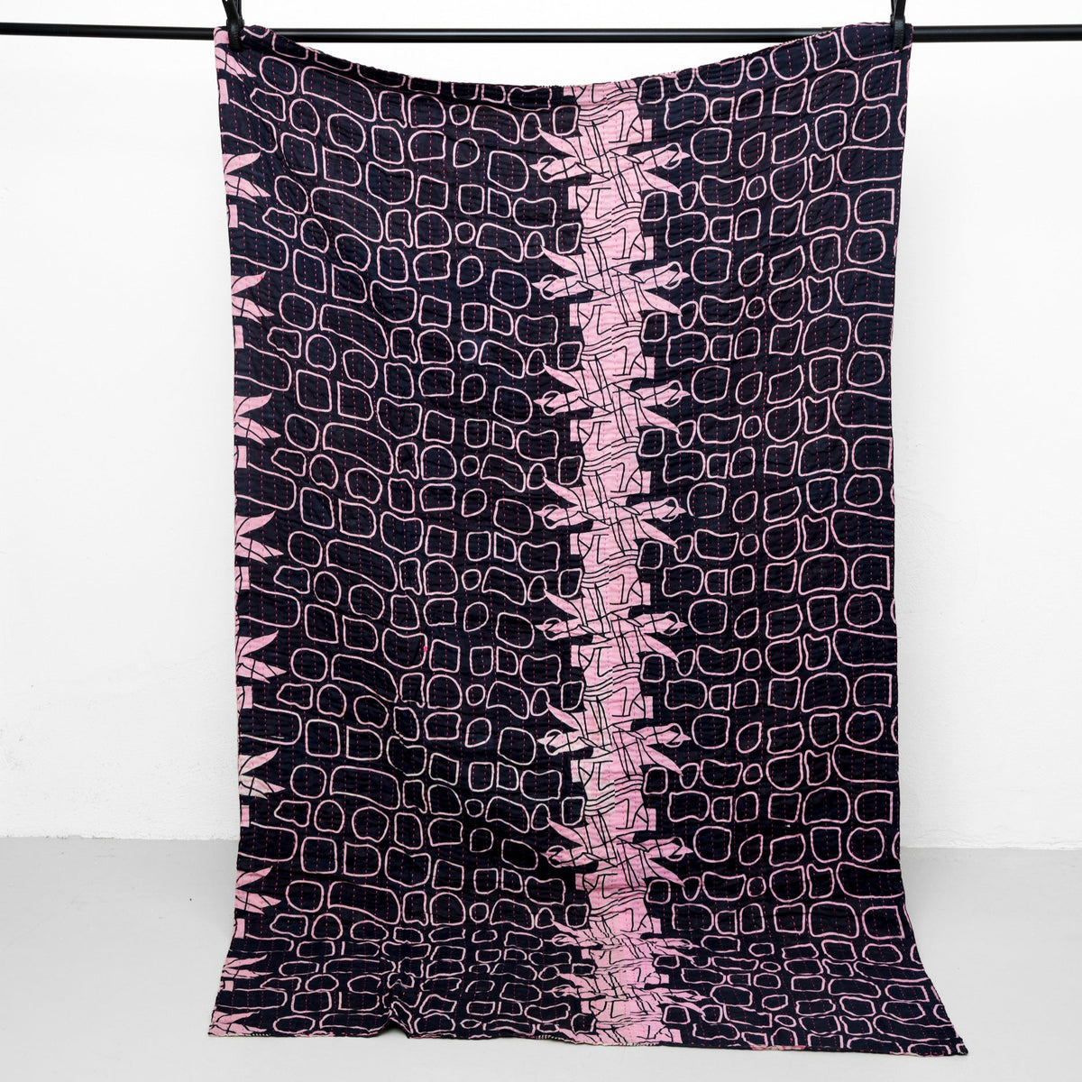 Unika sari kantha tæppe 120 x 200 cm