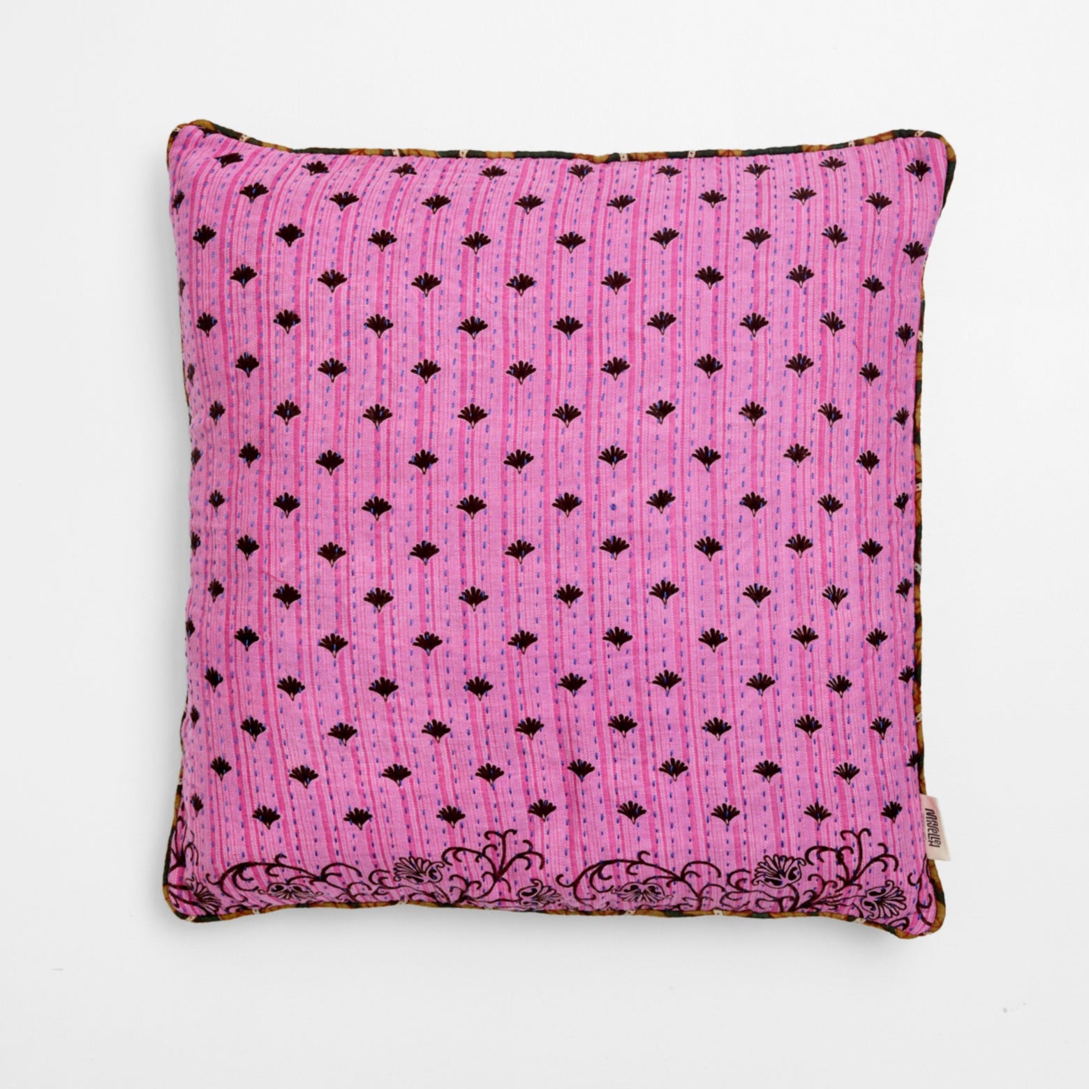 Unika kantha sari bomuldspude 50 x 50