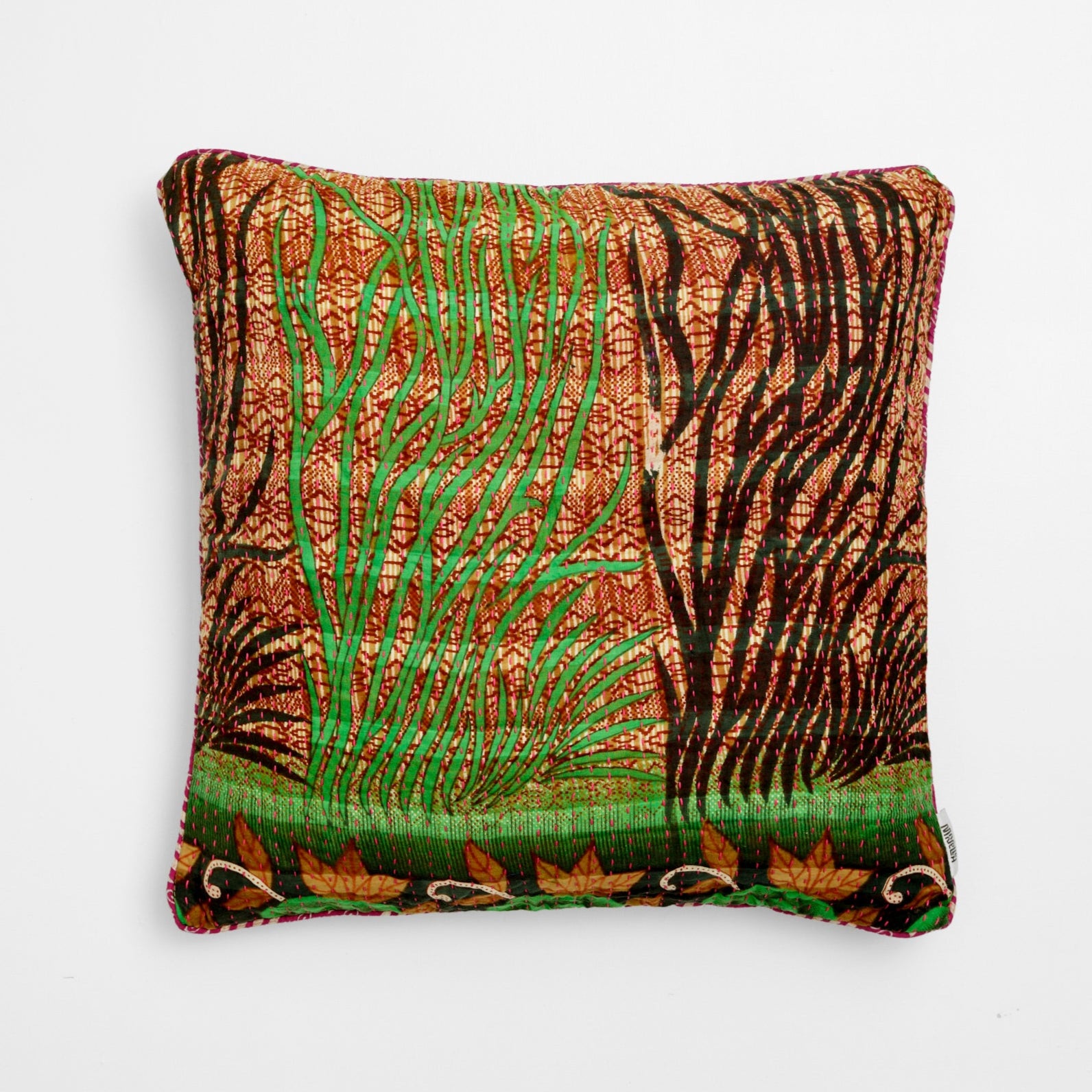 Unika kantha sari bomuldspude 50 x 50