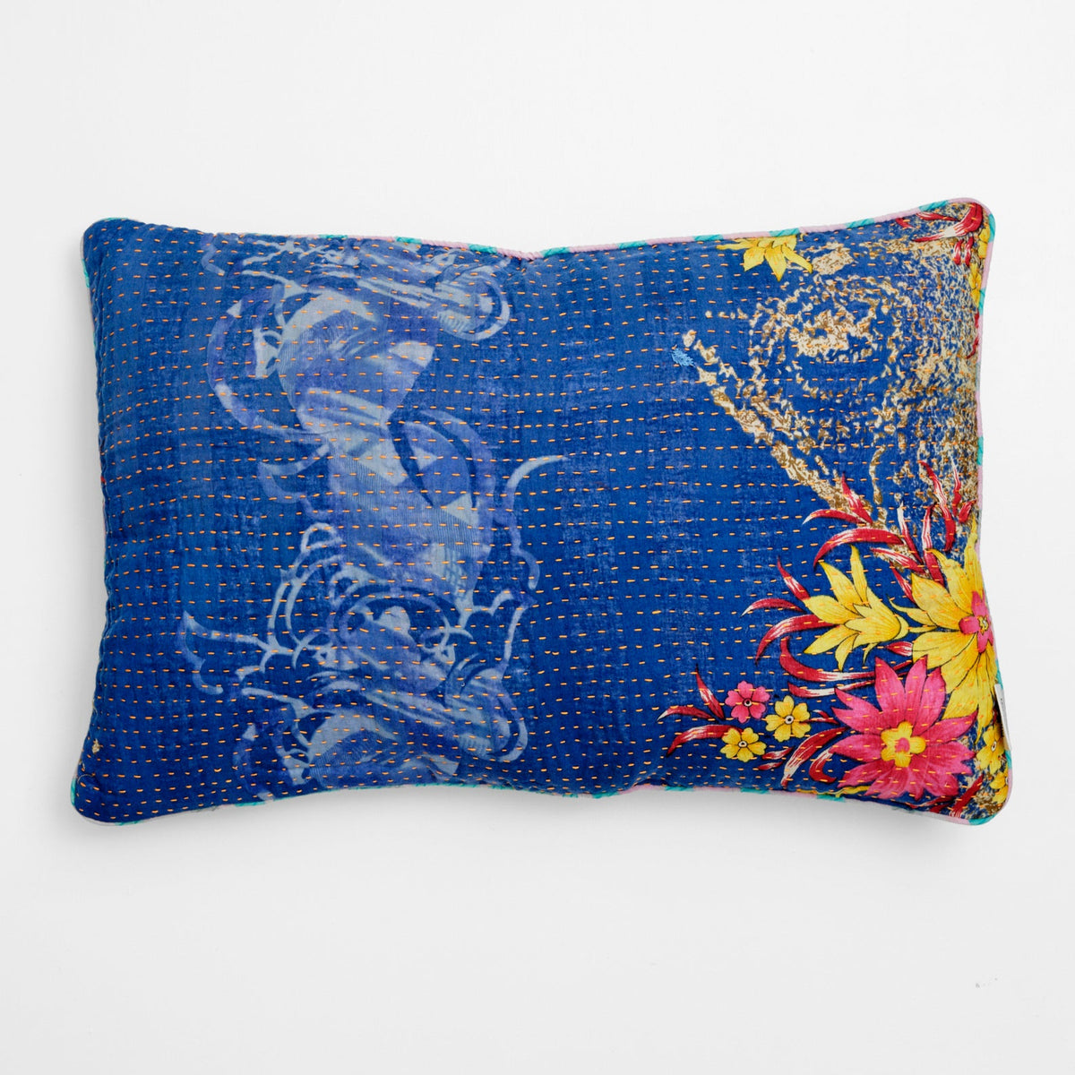 Unika kantha sari bomuldspude 40 x 60