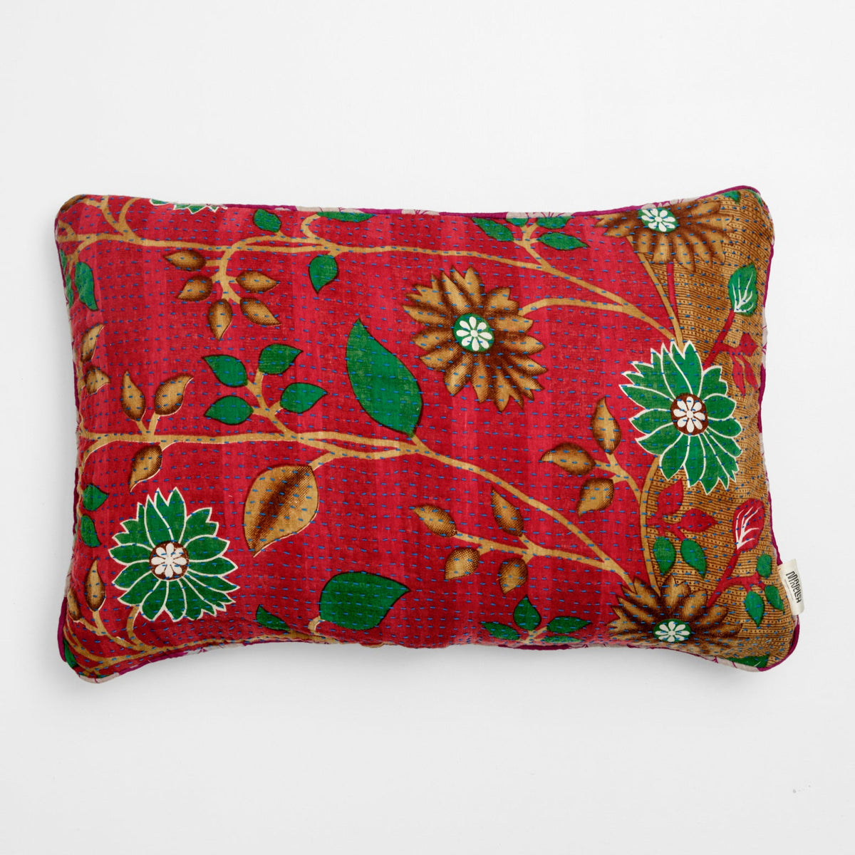 Unika kantha sari bomuldspude 40 x 60