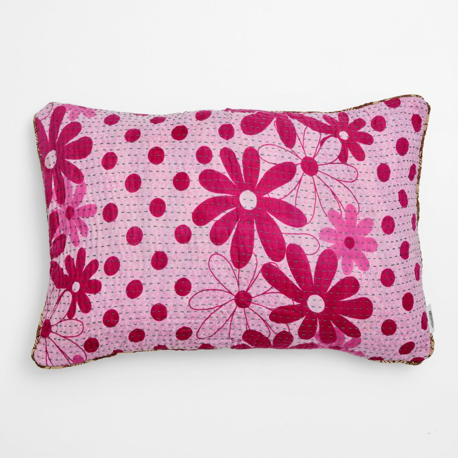 Unika kantha sari bomuldspude 40 x 60