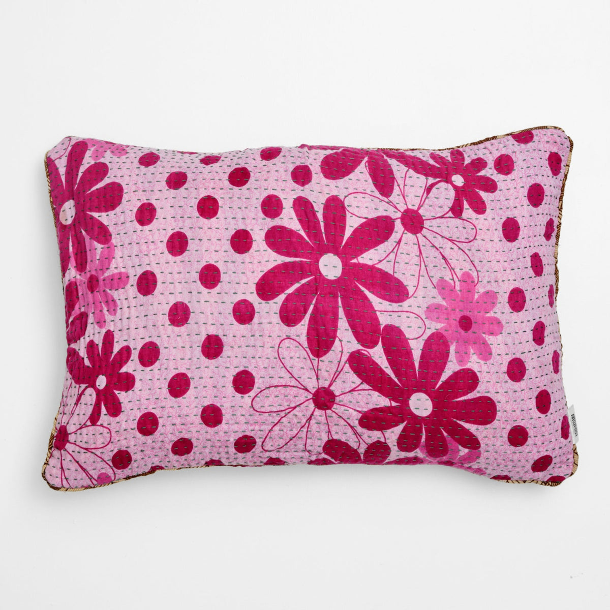 Unika kantha sari bomuldspude 40 x 60