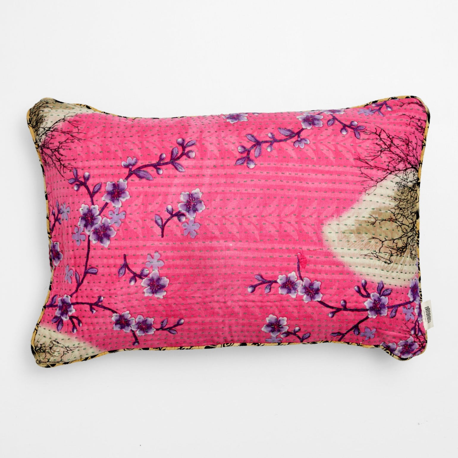 Unika kantha sari bomuldspude 40 x 60