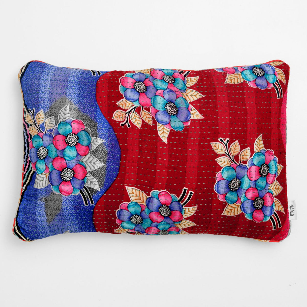 Unika kantha sari bomuldspude 40 x 60