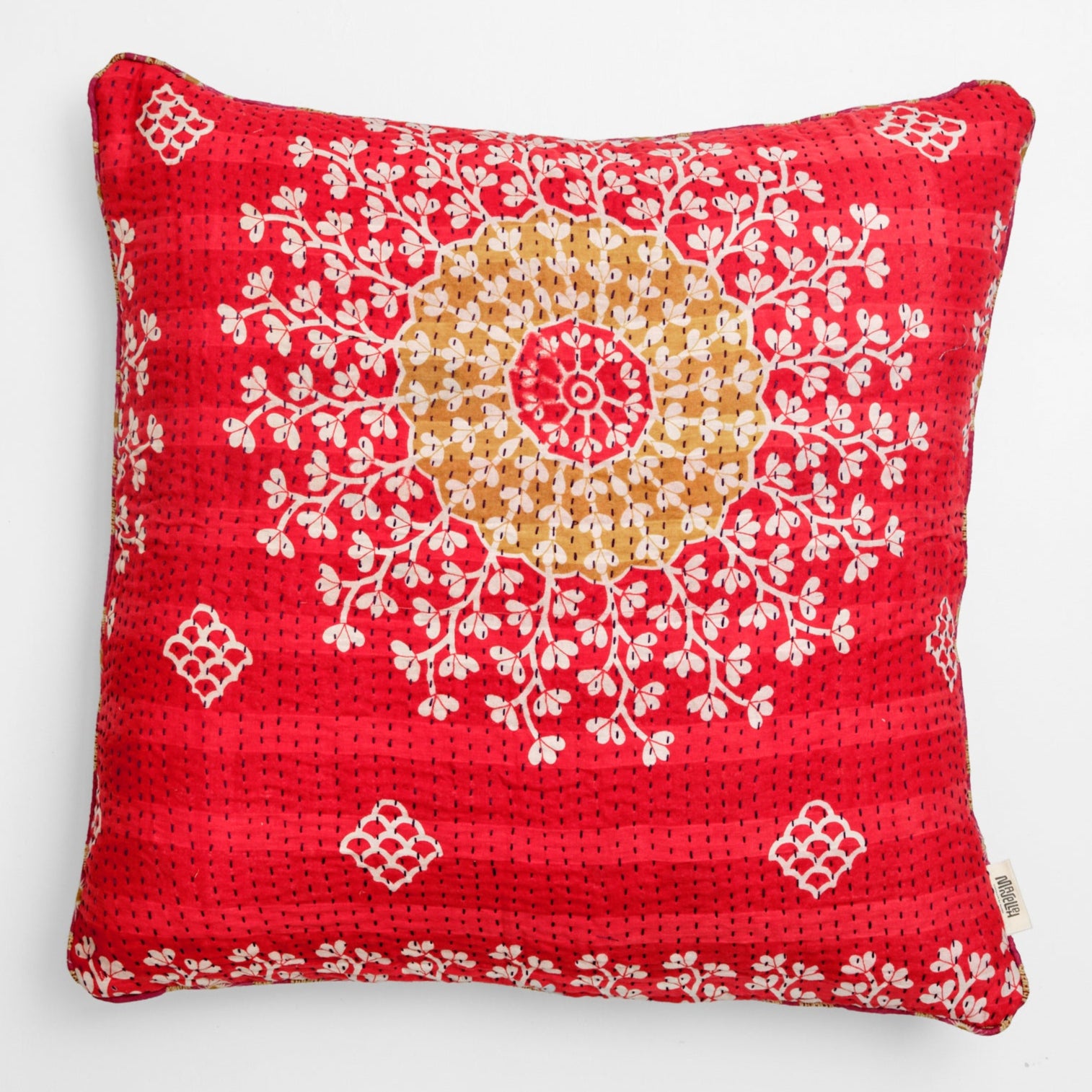 Unika kantha sari bomuldspude 60 x 60