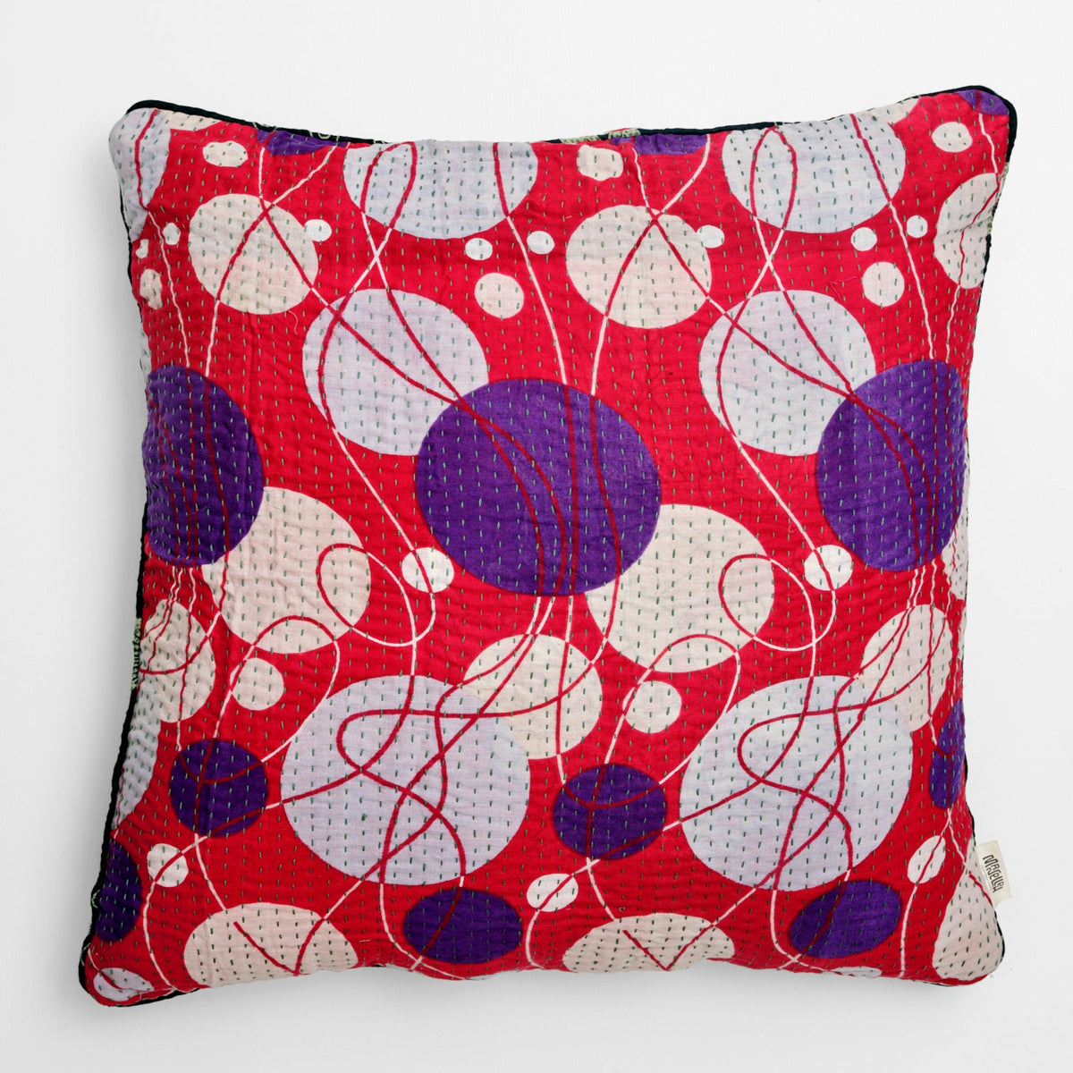 Unika kantha sari bomuldspude 60 x 60