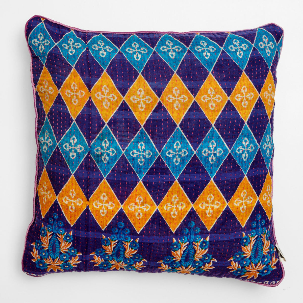 Unika kantha sari bomuldspude 60 x 60