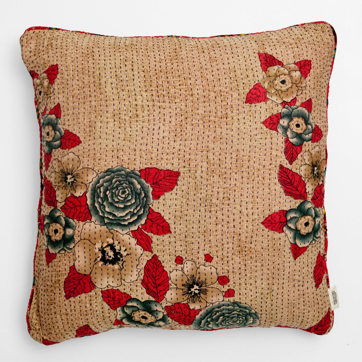 Unika kantha sari bomuldspude 60 x 60