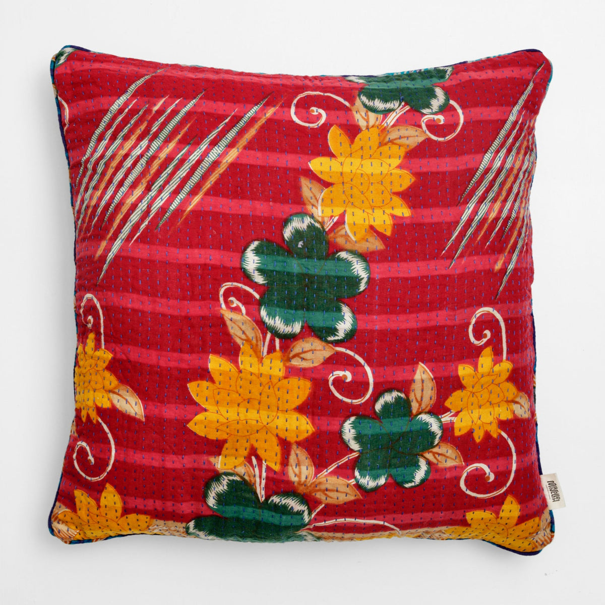 Unika kantha sari bomuldspude 60 x 60