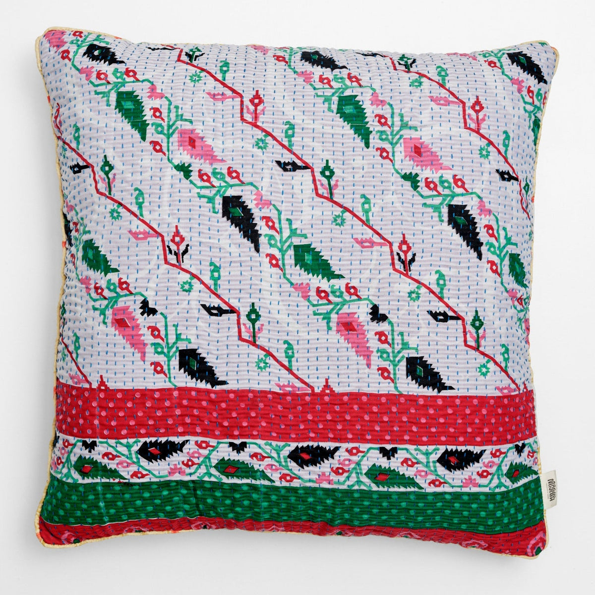 Unika kantha sari silkepude 60 x 60 cm