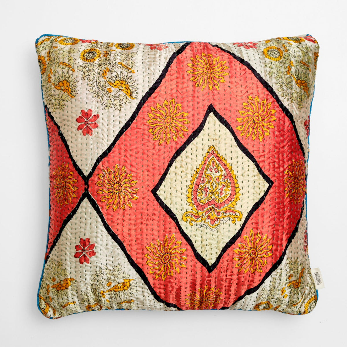 Unika kantha sari silkepude 60 x 60 cm