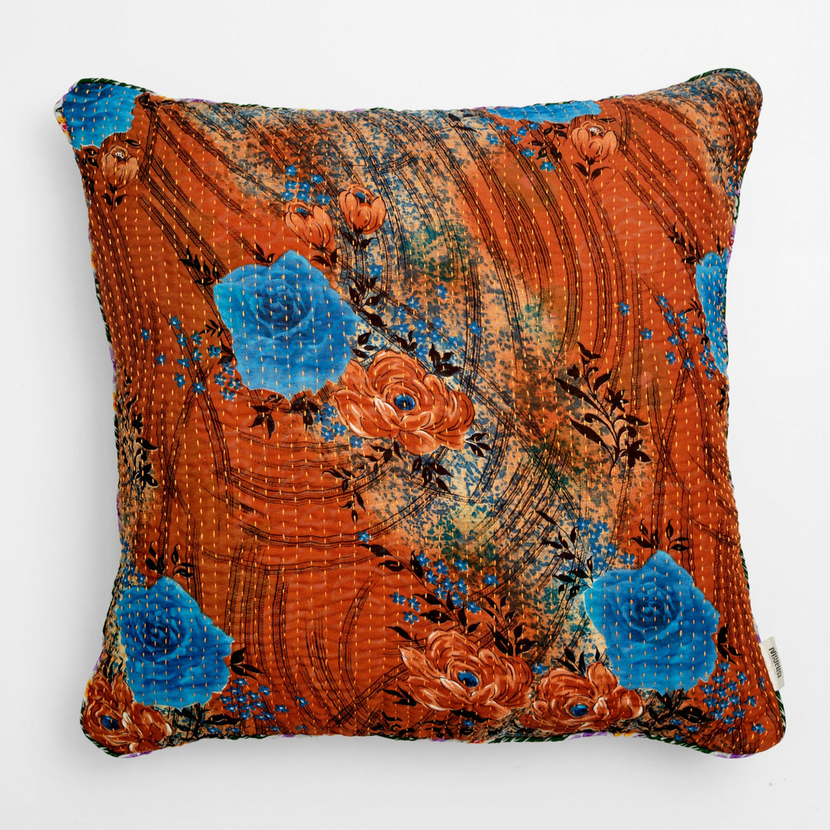 Unika kantha sari silkepude 60 x 60 cm
