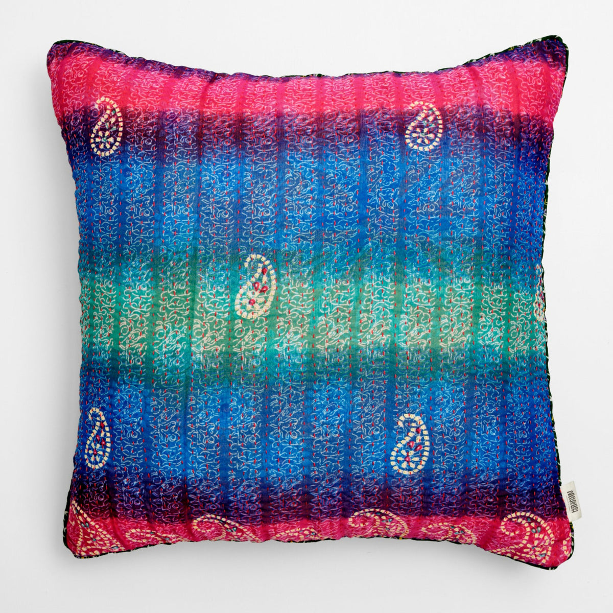 Unika kantha sari silkepude 60 x 60 cm