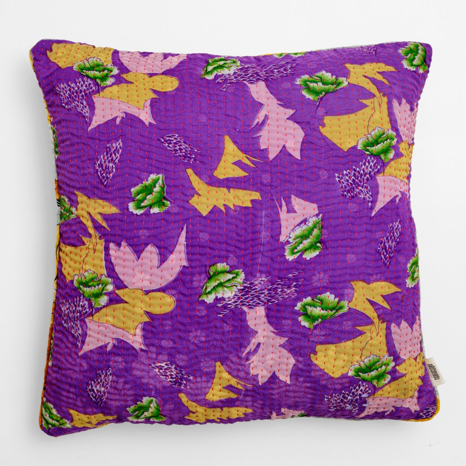 Unika kantha sari silkepude 60 x 60 cm