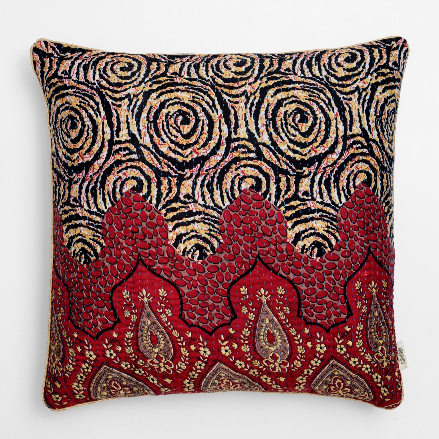 Unika kantha sari silkepude 60 x 60 cm