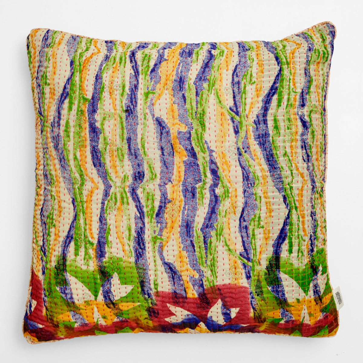 Unika kantha sari silkepude 60 x 60 cm