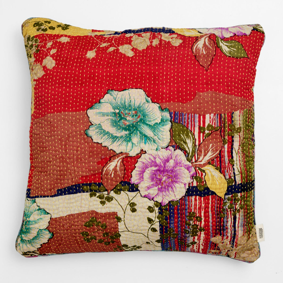 Unika kantha sari silkepude 60 x 60 cm