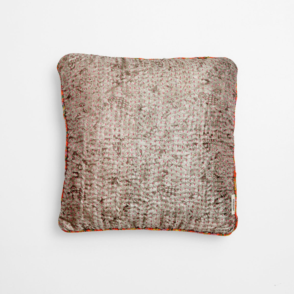 Unika kantha sari silkepude 40 x 40 cm