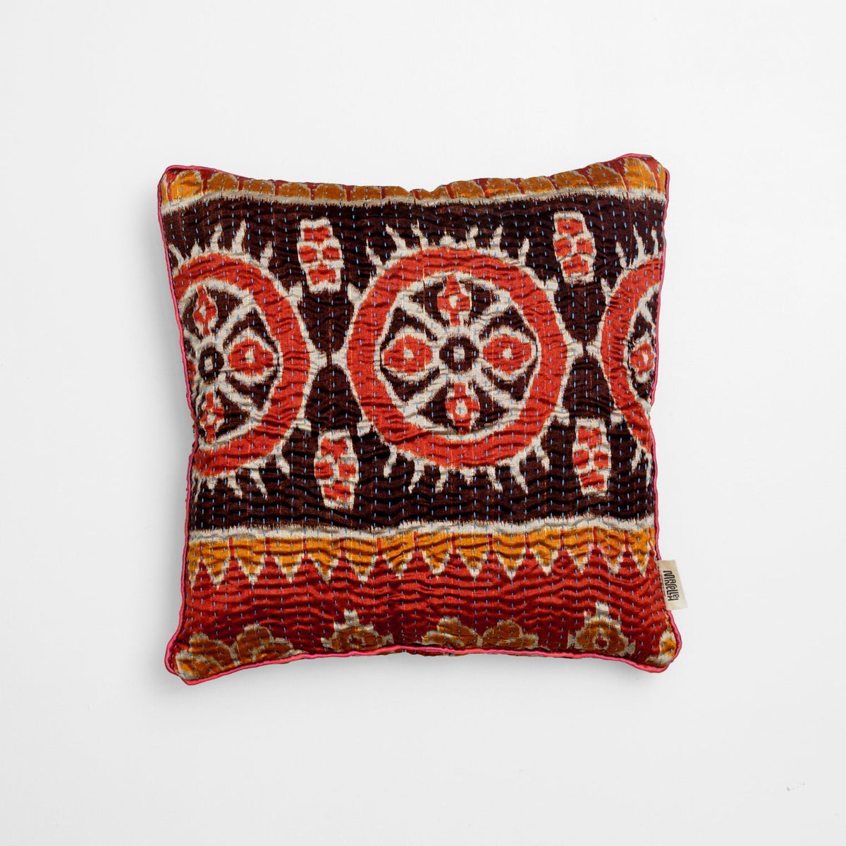 Unika kantha sari silkepude 40 x 40 cm