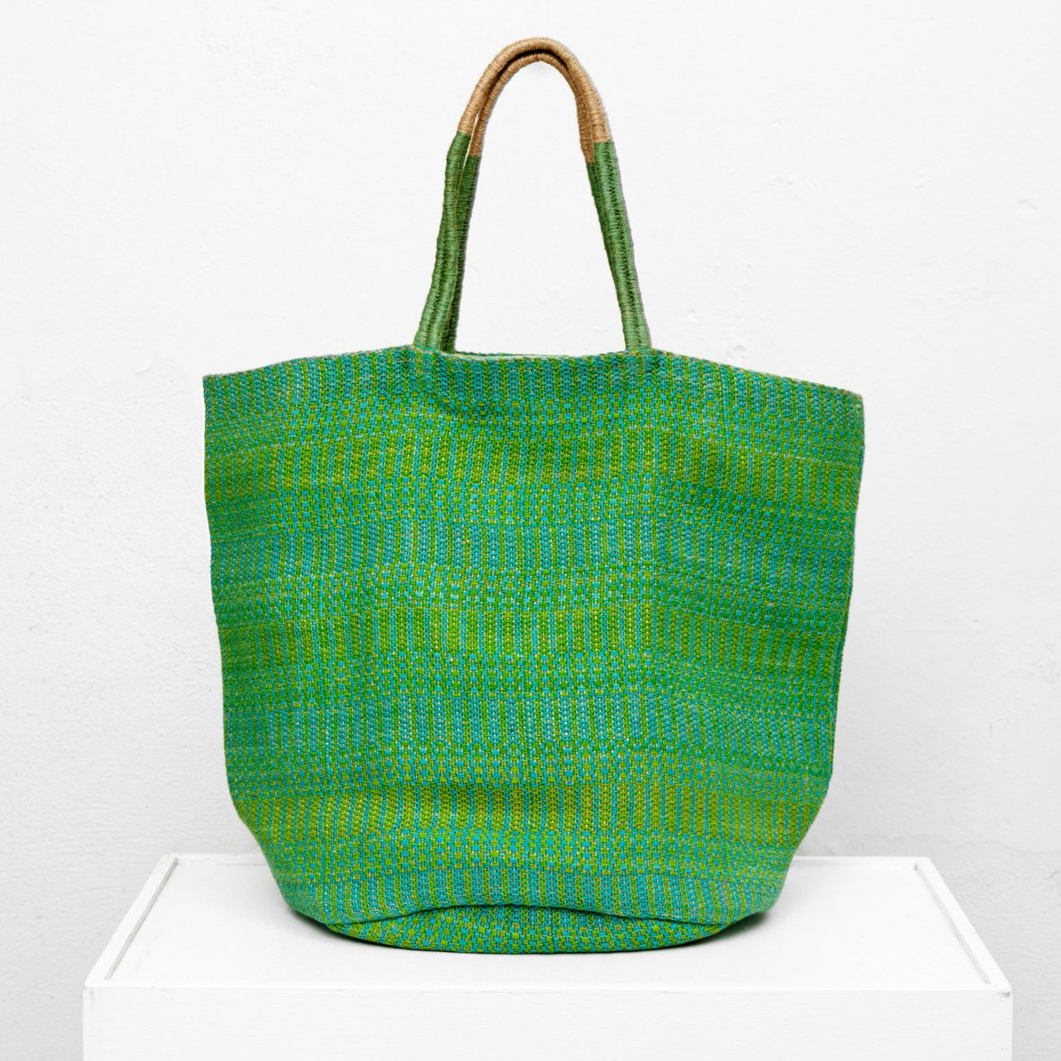 Weekendtaske (grøn jute)