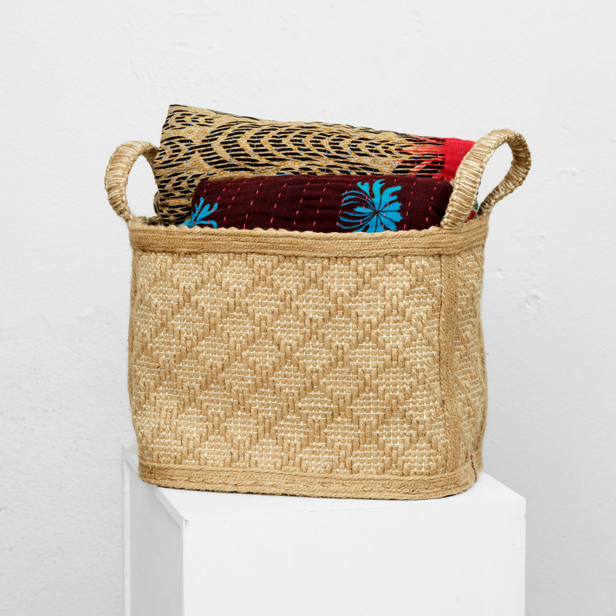 Jute kurv medium (diamant)