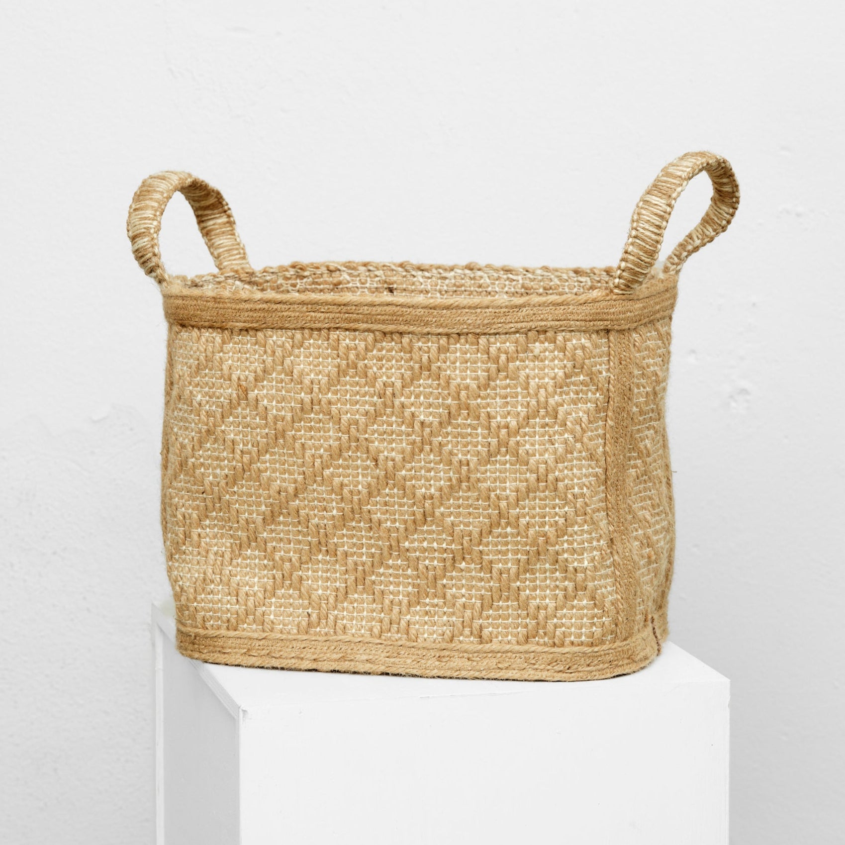 Jute kurv medium (diamant)