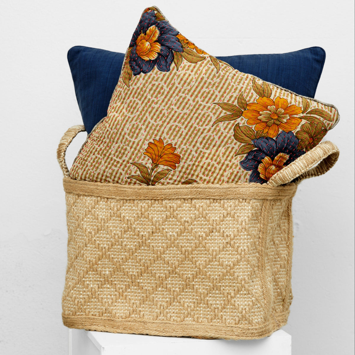 Jute kurv large (diamant)