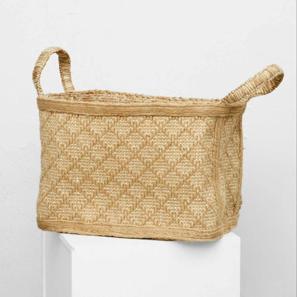 Jute kurv large (diamant)