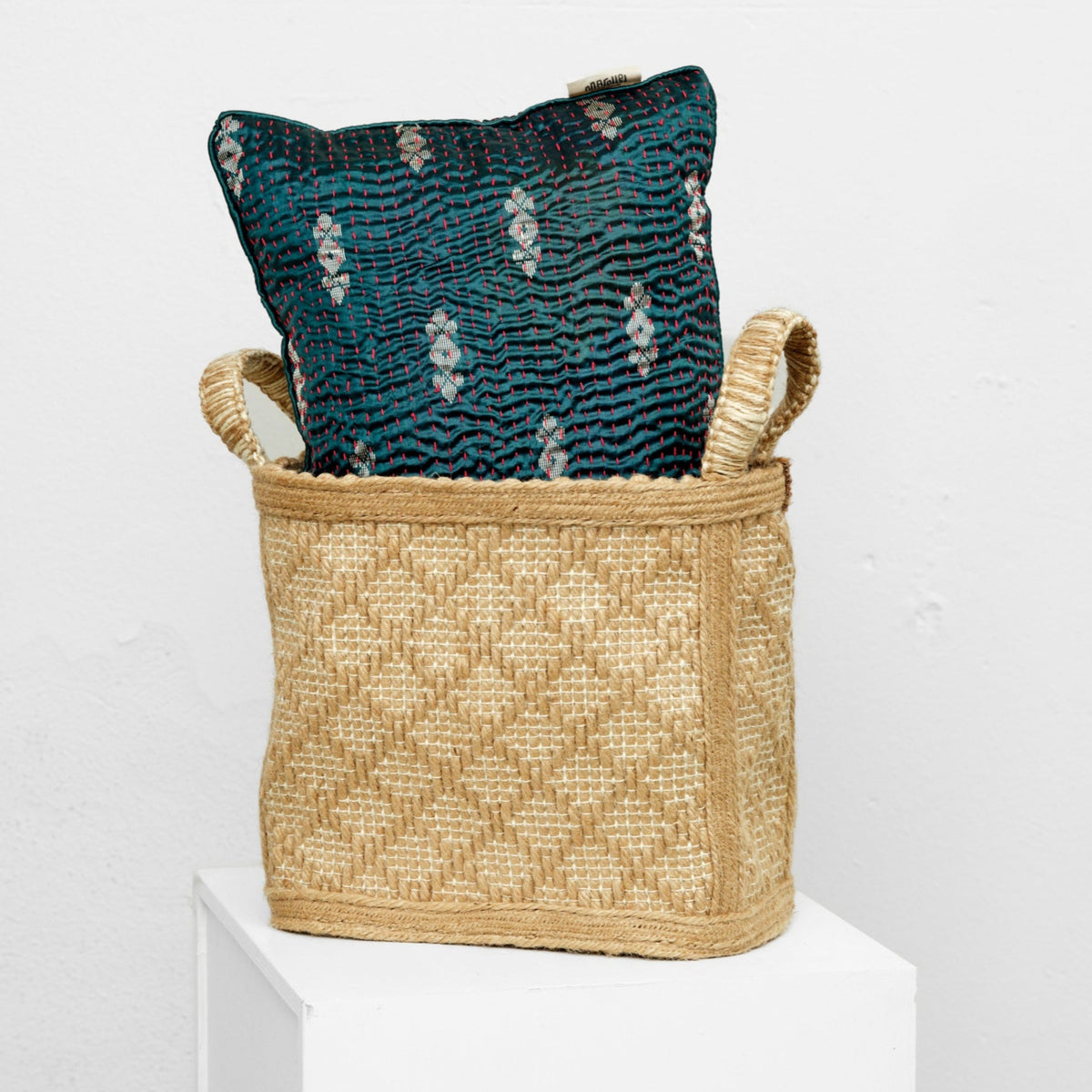 Jute kurv small (diamant)