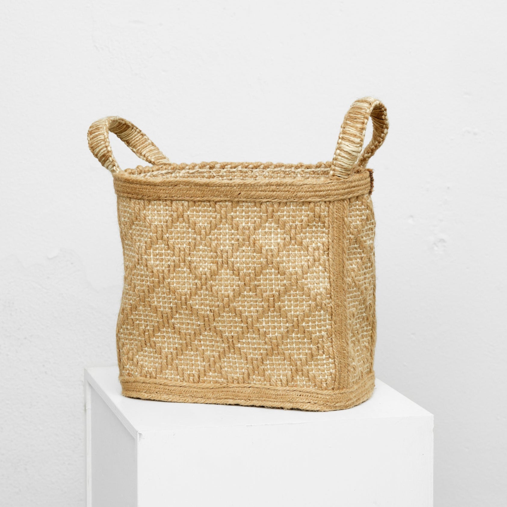 Jute kurv small (diamant)