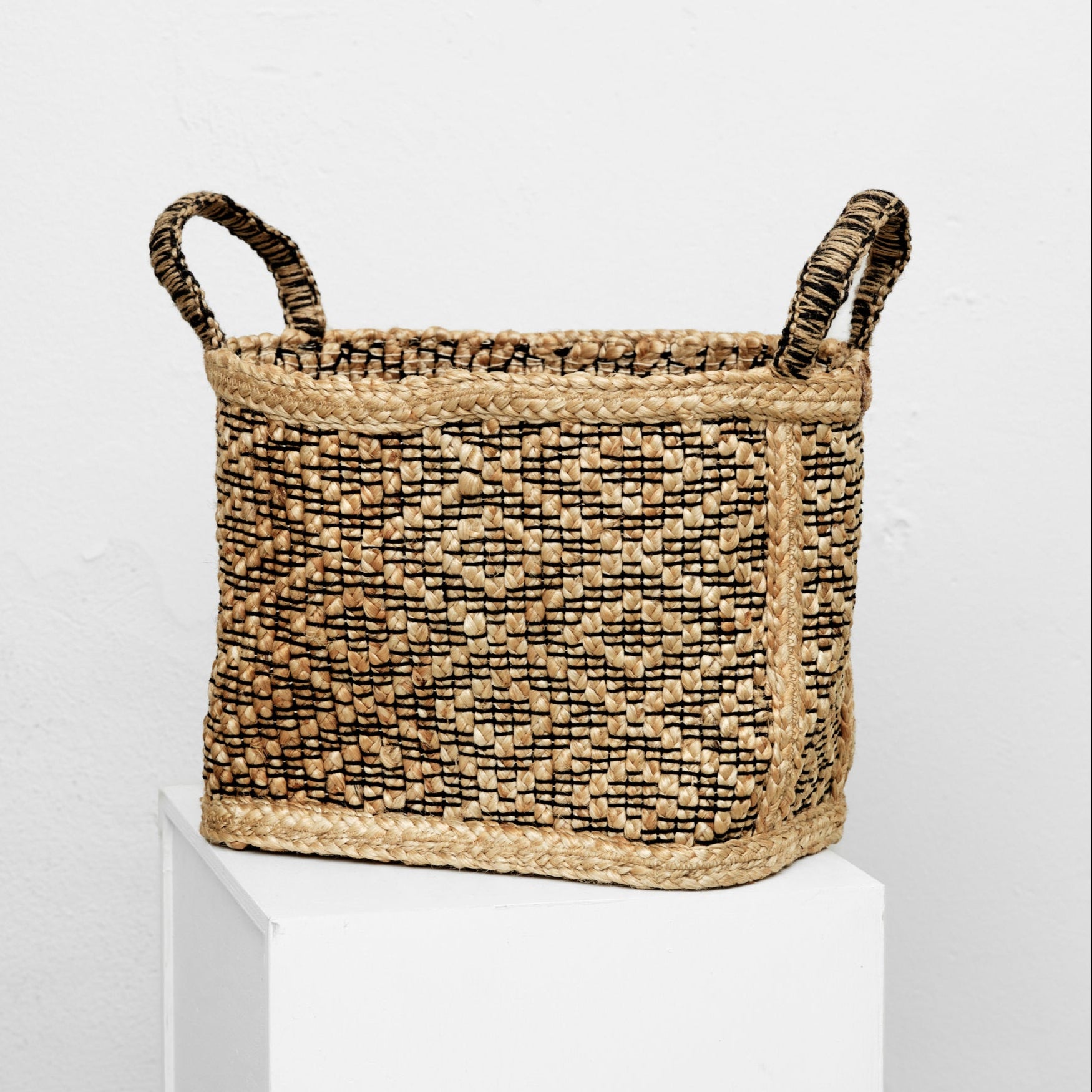 Jute kurv medium (dobbelt diamant)