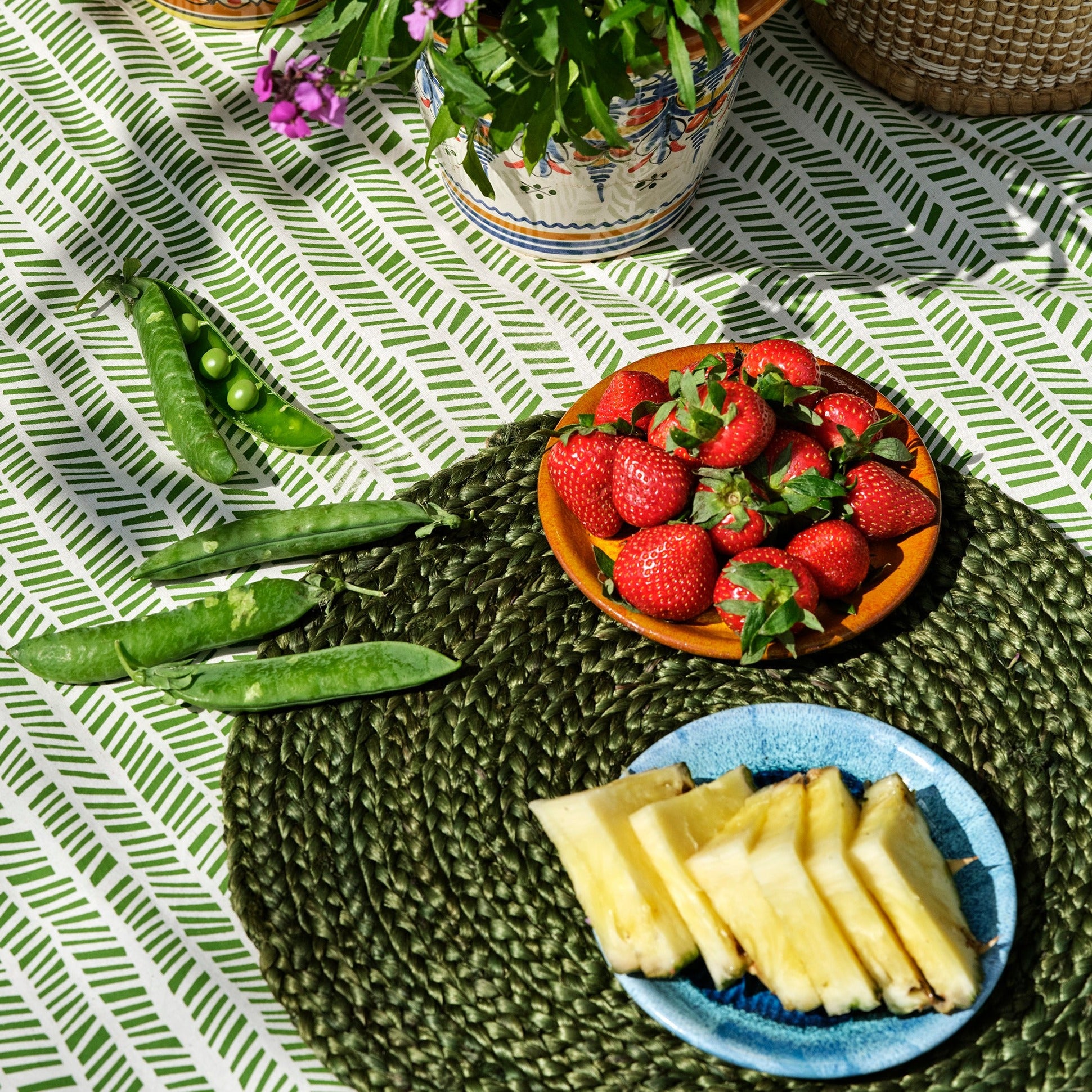 Round place mat (green)