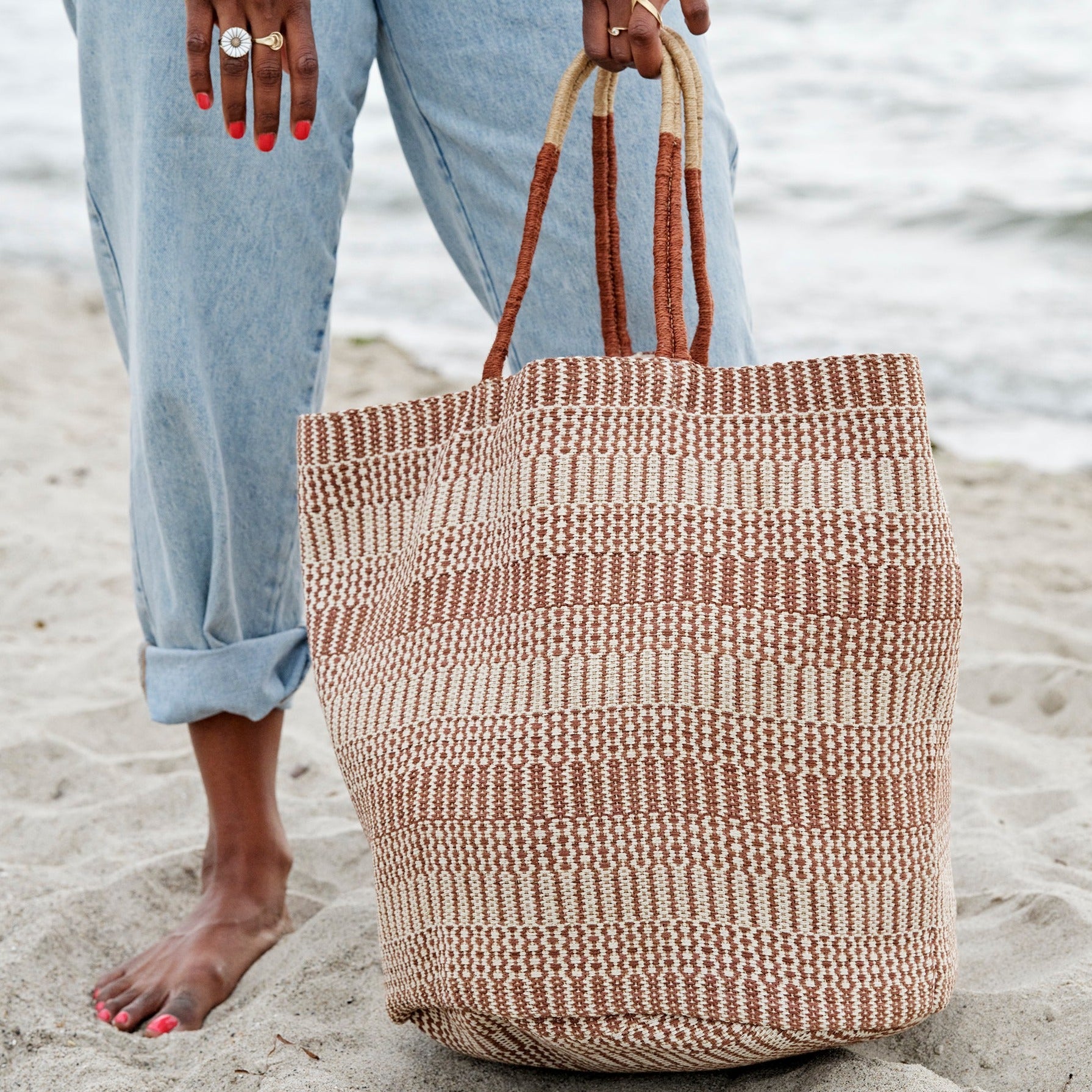 Weekend bag (brown jute)