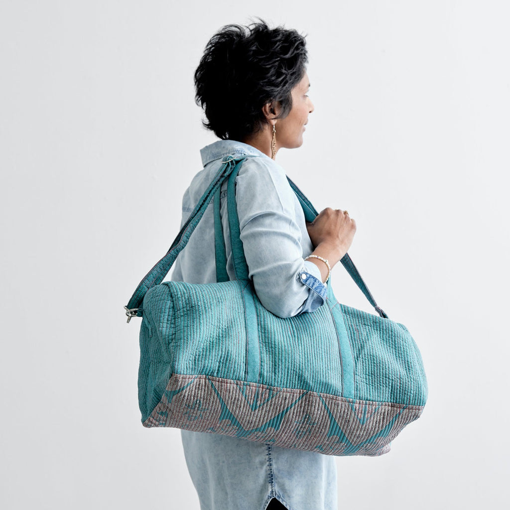 Travel bag (silk sari)