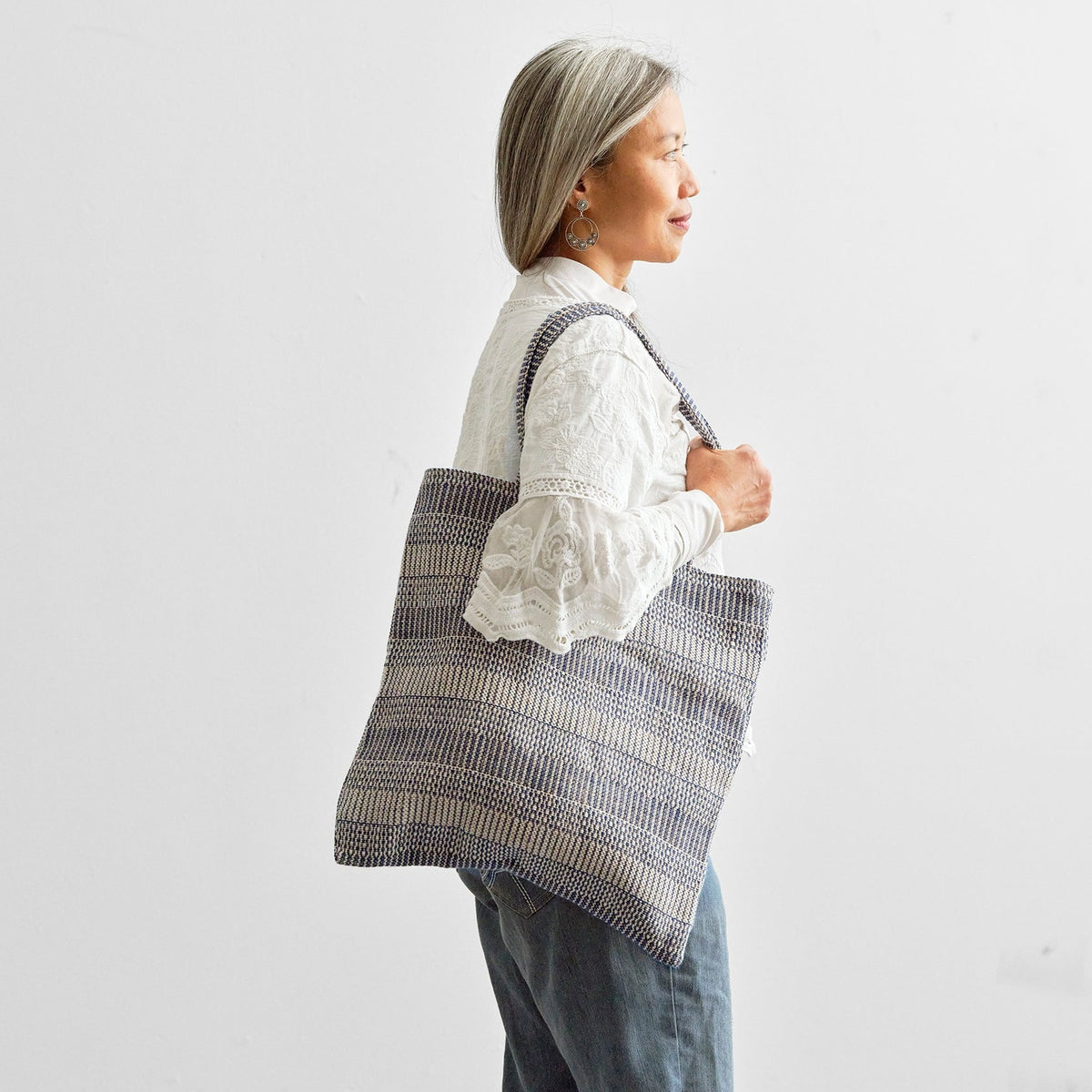 Shopper (blå jute)